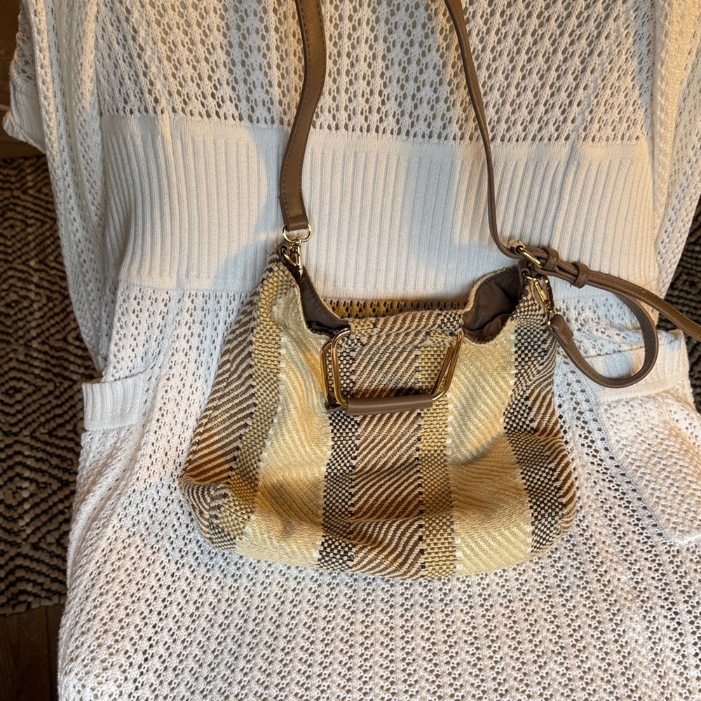 Plaid Tan and Brown Women's Bag